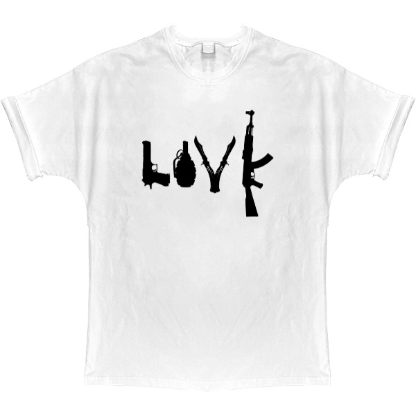 T-shirt Oversize - banksy love - Mfest