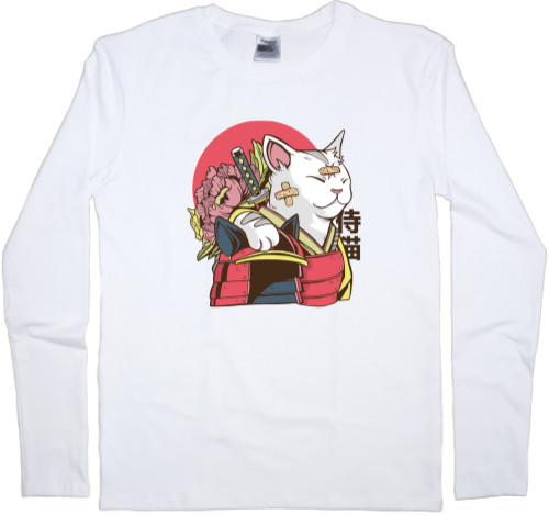 Men's Longsleeve Shirt - samurai cat |самурай кіт (1) - Mfest