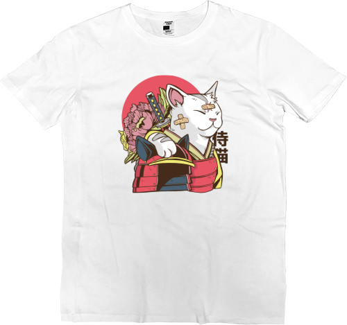 Men’s Premium T-Shirt - samurai cat |самурай кіт (1) - Mfest