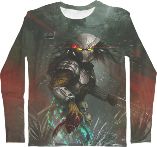 Men's Longsleeve Shirt 3D - Predator (2) - Mfest