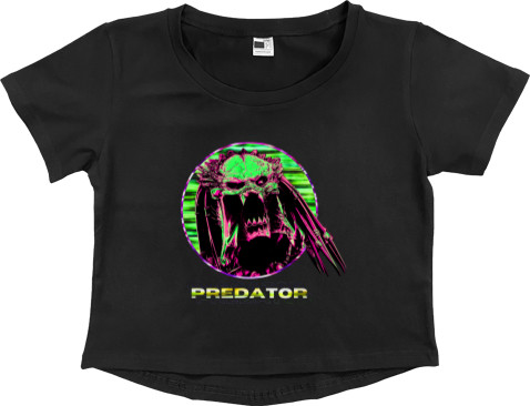 Women's Cropped Premium T-Shirt - Predator (1) - Mfest