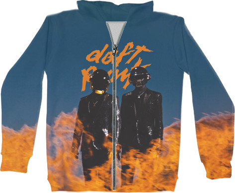 Unisex Zip-through Hoodie 3D - daft Punk [5] - Mfest