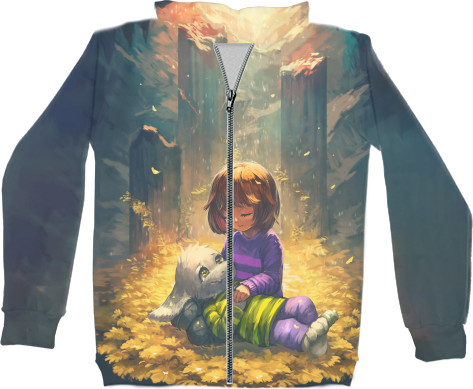 Unisex Zip-through Hoodie 3D - UNDERTALE - Mfest