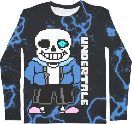 Лонгслив 3D Мужской - SANS (UNDERTALE) - Mfest