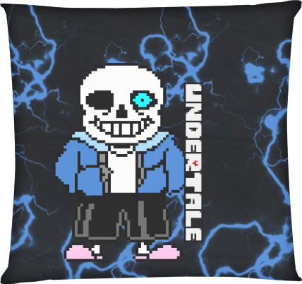 Square Throw Pillow - SANS (UNDERTALE) - Mfest