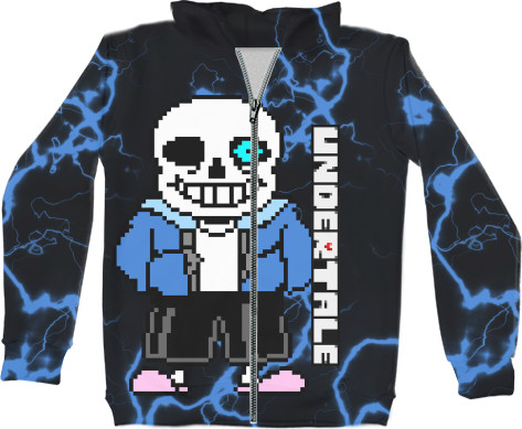 Unisex Zip-through Hoodie 3D - SANS (UNDERTALE) - Mfest