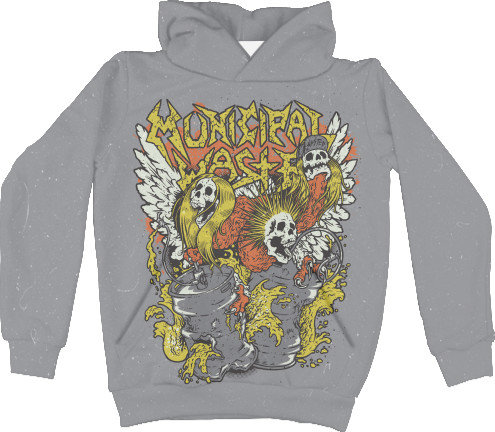 Kids' Hoodie 3D - Municipal Waste 3 - Mfest