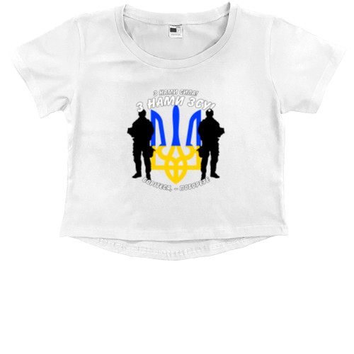 Kids' Premium Cropped T-Shirt - ЗСУ - Mfest