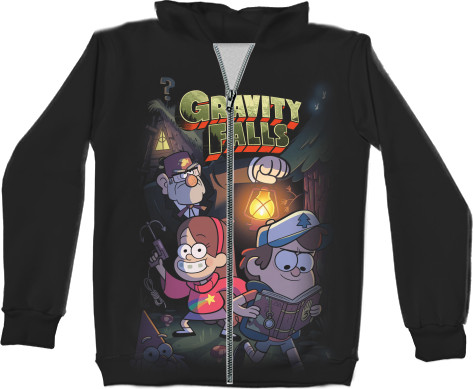 Unisex Zip-through Hoodie 3D - GRAVITY FALLS [2] - Mfest