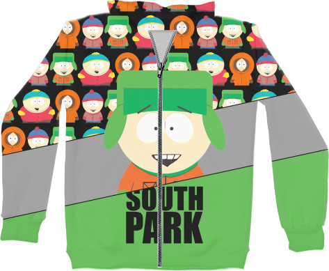 Unisex Zip-through Hoodie 3D - south park 12 - Mfest