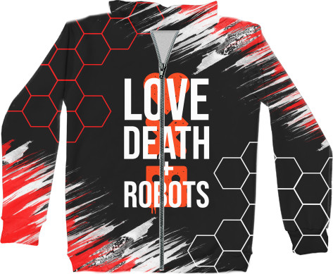 Unisex Zip-through Hoodie 3D - Love Death and Robots 6 - Mfest