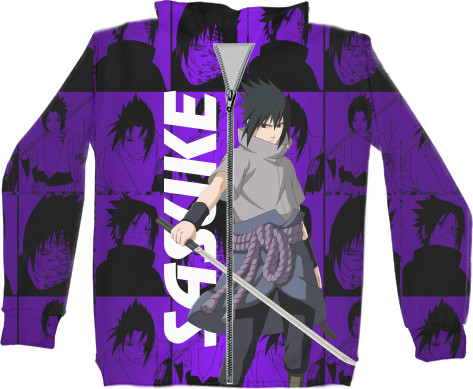 Unisex Zip-through Hoodie 3D - SASUKE - Mfest