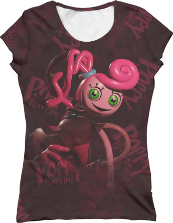 Women's T-Shirt 3D - Poppy Playtime (Mommy) 3 - Mfest