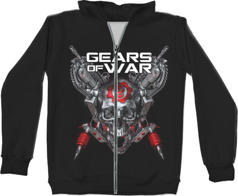 Unisex Zip-through Hoodie 3D - Gears of War 14 - Mfest