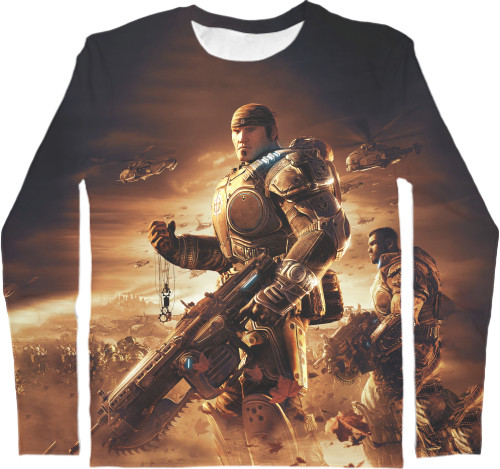 Men's Longsleeve Shirt 3D - Gears of War 11 - Mfest