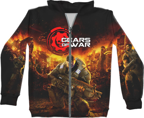 Unisex Zip-through Hoodie 3D - Gears of War 13 - Mfest