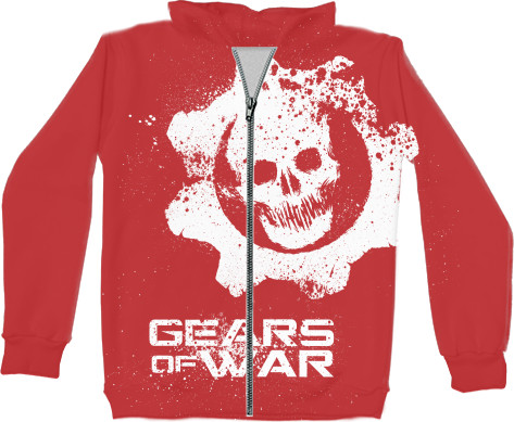 Unisex Zip-through Hoodie 3D - Gears of War 15 - Mfest