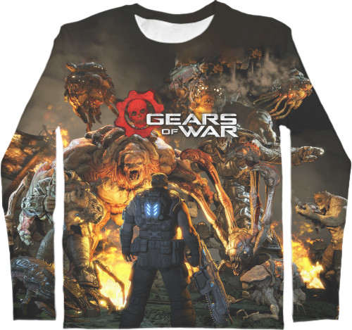 Men's Longsleeve Shirt 3D - Gears of War 18 - Mfest