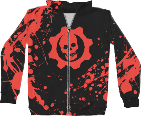 Unisex Zip-through Hoodie 3D - Gears of War 21 - Mfest