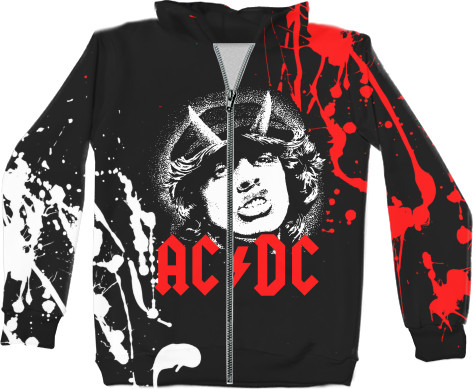 Unisex Zip-through Hoodie 3D - AC/DC 5 - Mfest