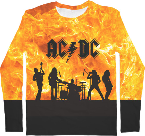 Men's Longsleeve Shirt 3D - AC/DC 2 - Mfest