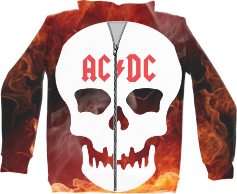 Unisex Zip-through Hoodie 3D - AC/DC 4 - Mfest