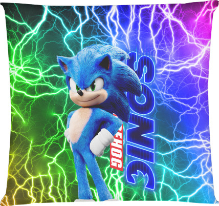 Square Throw Pillow - SONIC (lightning 2) - Mfest