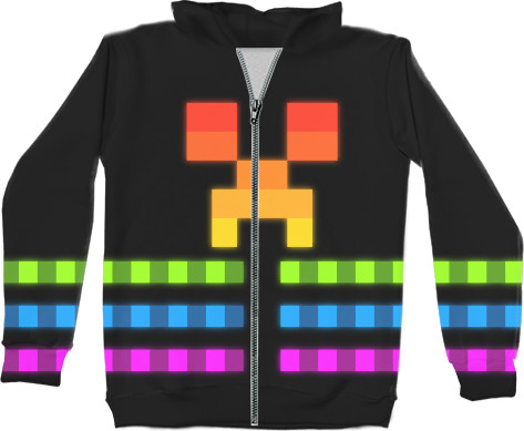 Unisex Zip-through Hoodie 3D - Minecraft - Mfest