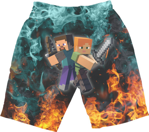 Kids' Shorts 3D - Minecraft - Mfest