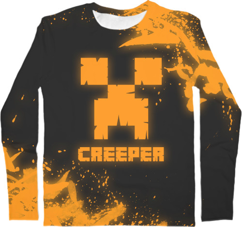 Men's Longsleeve Shirt 3D - Minecraft - Mfest