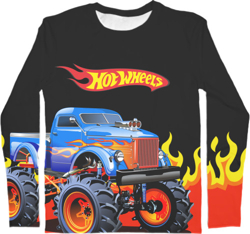 Футболка з Довгим Рукавом Чоловіча 3D - Hot Wheels [12] - Mfest