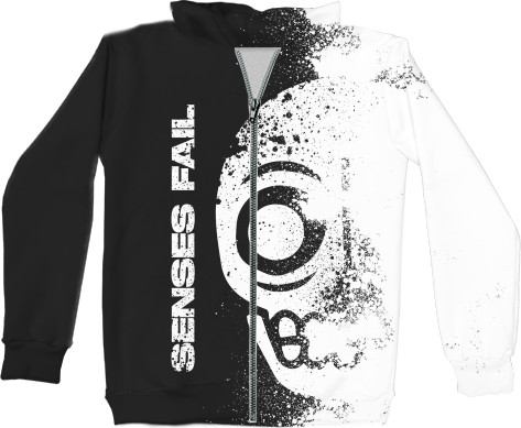 Unisex Zip-through Hoodie 3D - SENSES FAIL 7 - Mfest