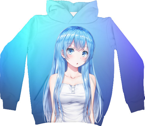 Kids' Hoodie 3D - GIRL (BLUE) - Mfest