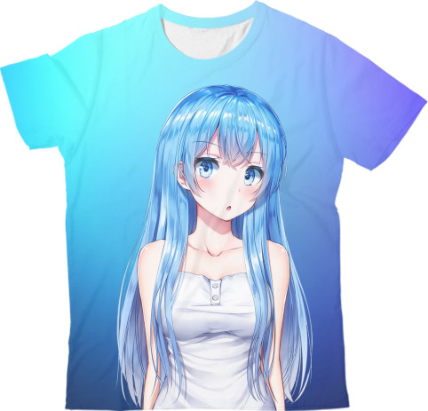 Kids' T-Shirt 3D - GIRL (BLUE) - Mfest