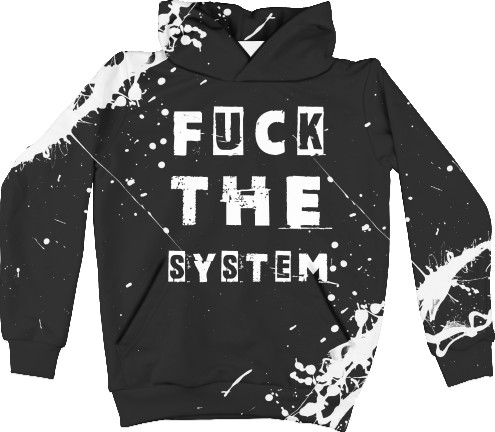 Kids' Hoodie 3D - FUCK the system &#40;НАХ"Й СИСТЕМУ&#41; - Mfest