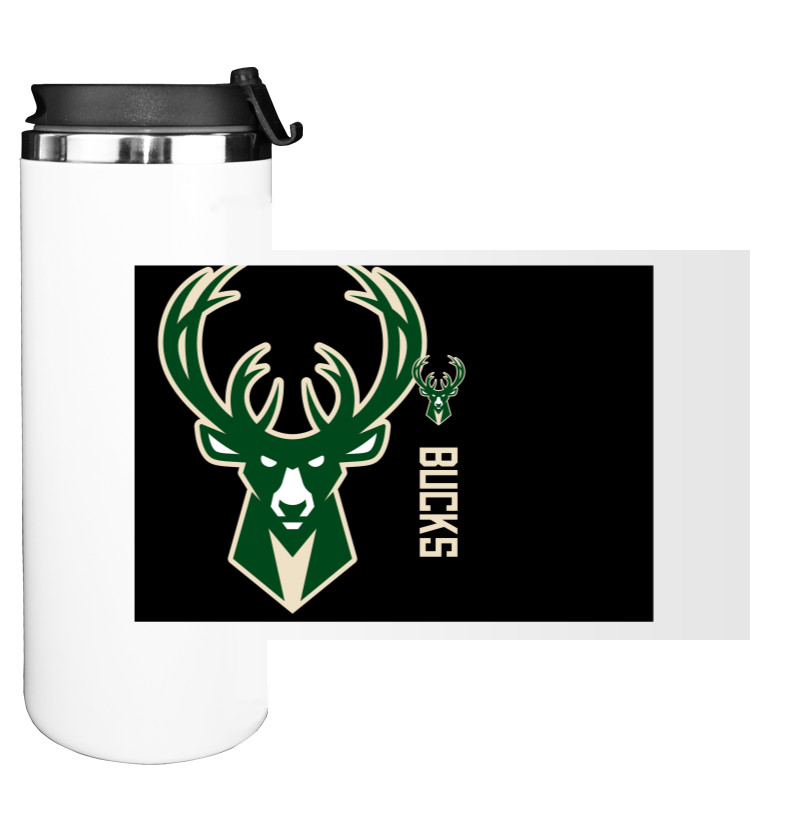 Water Bottle on Tumbler - Milwaukee Bucks 2 - Mfest