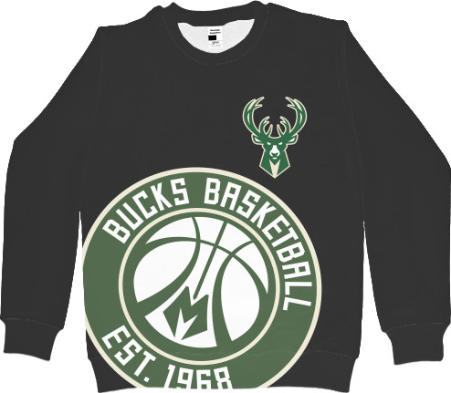 Свитшот 3D Женский - Milwaukee Bucks 1 - Mfest