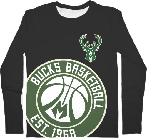 Kids' Longsleeve Shirt 3D - Milwaukee Bucks 1 - Mfest