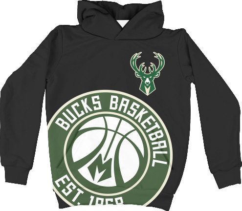 Худі 3D Унісекс - Milwaukee Bucks 1 - Mfest