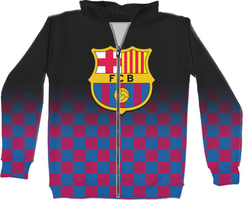 Unisex Zip-through Hoodie 3D - BARCELONA [10] - Mfest