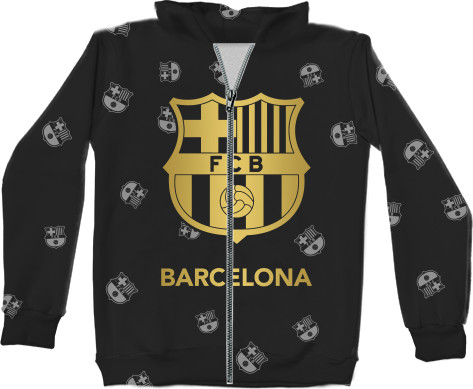 Unisex Zip-through Hoodie 3D - BARCELONA [4] - Mfest