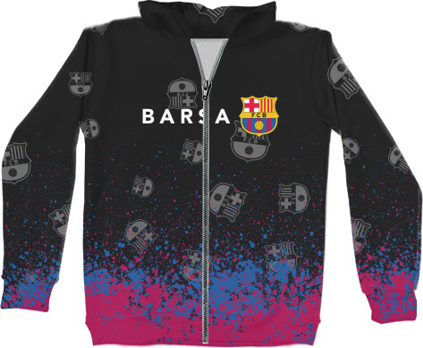 Unisex Zip-through Hoodie 3D - BARCELONA [2] - Mfest