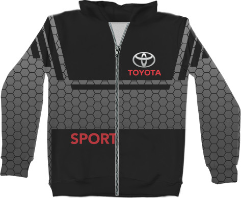 Unisex Zip-through Hoodie 3D - Toyota [1] - Mfest