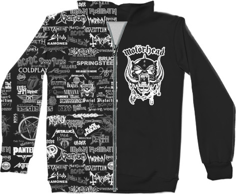 Unisex Zip-through Hoodie 3D - Motörhead 4 - Mfest