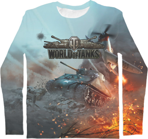 Футболка з Довгим Рукавом Чоловіча 3D - World of Tanks [5] - Mfest