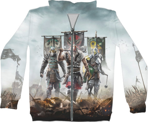 Unisex Zip-through Hoodie 3D - FOR HONOR [1] - Mfest