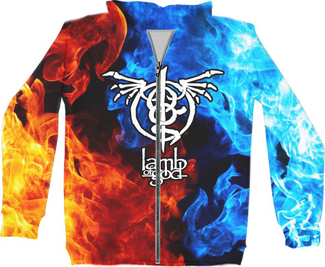 Unisex Zip-through Hoodie 3D - Lamb of God 6 - Mfest