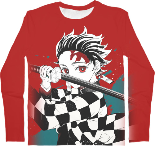 Men's Longsleeve Shirt 3D - DEMON SLAYER: KIMETSU NO YAIBA [61] - Mfest