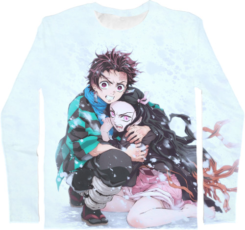 Men's Longsleeve Shirt 3D - DEMON SLAYER: KIMETSU NO YAIBA [58] - Mfest