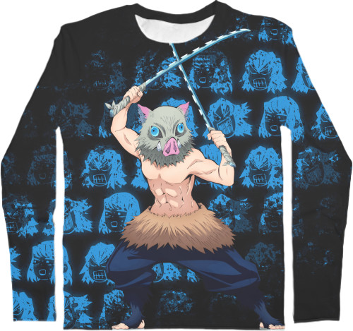 Men's Longsleeve Shirt 3D - DEMON SLAYER: KIMETSU NO YAIBA [58] - Mfest